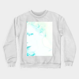 Portrait, digital collage and special processing. Face glimpse.Very beautiful guy. Very soft. Light blue. Crewneck Sweatshirt